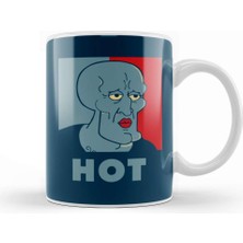 Baskı Dükkanı Spongebob Handsome Squidward Süngerbob Hot Kupa Bardak Porselen