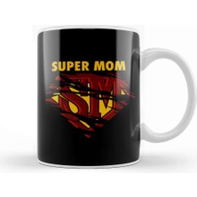 Baskı Dükkanı Mother Best Mom Super Hero Süperanne Kupa Bardak Porselen