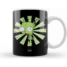 Baskı Dükkanı Gir Retro Japanese Invader Zim Kupa Bardak Porselen