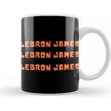 Baskı Dükkanı Lebron James Basketball Gifts Vintage Retro Rainbow For Boys And Dad Kupa Bardak Porselen