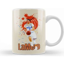 Baskı Dükkanı Lamelo Ball Vintage Art Legend Basketball Gift Kupa Bardak Porselen