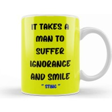 Baskı Dükkanı Smile Emoji Quotes Funny Happy Face Love Sarcastic Gift Kupa Bardak Porselen