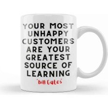 Baskı Dükkanı Bill Gates Quotes Motivation Inspiration Success Work Gifts Kupa Bardak Porselen
