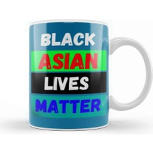 Baskı Dükkanı Black Asian Lives Matter Stop Aapı Hate Kupa Bardak Porselen