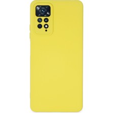 Case World Xiaomi Redmi Note 11 Pro Kapak Içi Kadife Kamera Korumalı Lansman Silikon Kılıf - Sarı