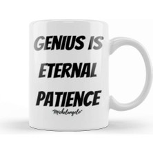Baskı Dükkanı Michelangelo Quotes Gift Vintage Retro Rainbow Style Kupa Bardak Porselen