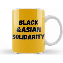 Baskı Dükkanı Black Asian Solidarity Black History Month Blm Black Lives Matter Kupa Bardak Porselen
