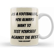 Baskı Dükkanı David Beckham Quotes Gift Vintage Retro Rainbow Style Kupa Bardak Porselen