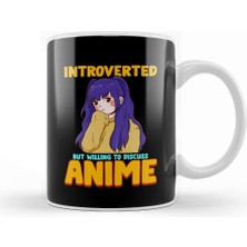 Baskı Dükkanı Cute Introverted But Willing To Discuss Anime Girl Kupa Bardak Porselen