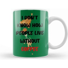 Baskı Dükkanı Cat Funny Coffee Drinks Lover Gift Quote Vintage Retro Rainbow Style Kupa Bardak Porselen
