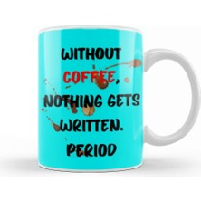 Baskı Dükkanı Cat Funny Coffee Drinks Lover Gift Quote Vintage Retro Rainbow Style Kupa Bardak Porselen