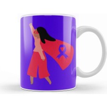 Baskı Dükkanı Crohn's & Colıtıs Awareness Warrior Unbreakable Kupa Bardak Porselen