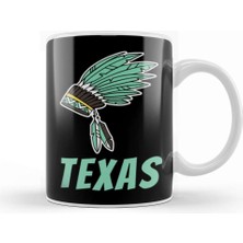 Baskı Dükkanı Culture Texas Love Vintage Retro Kupa Bardak Porselen