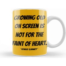 Baskı Dükkanı George Clooney Quotes Gift Vintage Retro Rainbow Style Kupa Bardak Porselen