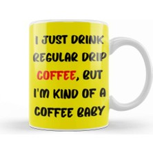 Baskı Dükkanı Cat Funny Coffee Drinks Art Lover Gift Quote Vintage Retro Rainbow Style Kupa Bardak Porselen