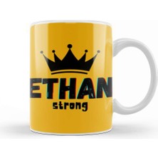 Baskı Dükkanı Ethan Name Personalized Custom Vintage Retro Rainbow Design Gift Baby Gift For Him Kupa Bardak Porselen