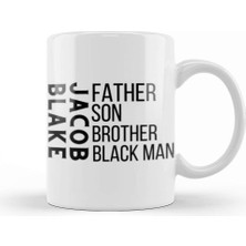 Baskı Dükkanı Justice For Jacob Blake Black Lives Matter 2021 Kupa Bardak Porselen