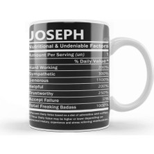 Baskı Dükkanı Joseph Nutritional And Undeniable Name Kupa Bardak Porselen