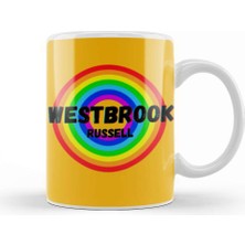 Baskı Dükkanı Russell Westbrook Basketball Gifts Vintage Retro Rainbow Quotes For Boys And Dad Kupa Bardak Porselen