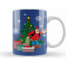 Baskı Dükkanı Desperate Dan Around The Christmas Tree Kupa Bardak Porselen