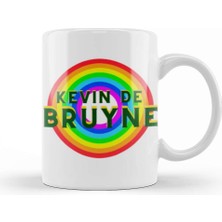 Baskı Dükkanı Kevin De Bruyne Vintage Retro Rainbow Style Kupa Bardak Porselen