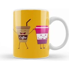Baskı Dükkanı Funny Coffee Drin Ks Art Lover Gift Quote Vintage Retro Rainbow Style Kupa Bardak Porselen