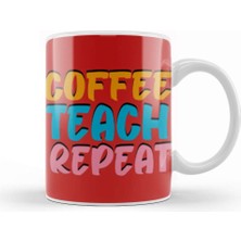 Baskı Dükkanı Funny Coffee Drinks Art Lover Gift Quote Vintage Retro Rainbow Style Kupa Bardak Porselen