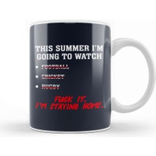 Baskı Dükkanı This Summer I'm Going To Watch Sport Kupa Bardak Porselen