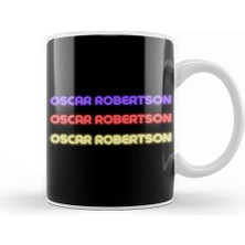 Baskı Dükkanı Oscar Robertson Basketball Gifts Vintage Retro Rainbow Quotes For Boys And Dad Kupa Bardak Porselen