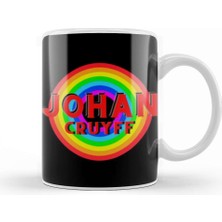 Baskı Dükkanı Johan Cruyff Vintage Retro Rainbow Style Kupa Bardak Porselen