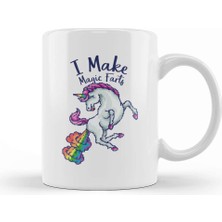 Baskı Dükkanı Unicorn I Make Magic Farts Pixel Art Kupa Bardak Porselen