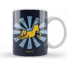 Baskı Dükkanı Marmaduke Retro Japanese Kupa Bardak Porselen