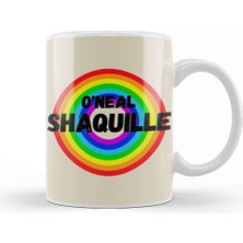 Baskı Dükkanı Shaquille O'neal Basketball Gifts Vintage Retro Rainbow Quotes For Boys And Dad Kupa Bardak Porselen