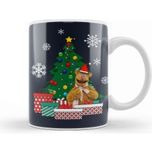 Baskı Dükkanı Fozzie Bear Around The Christmas Tree Muppets Kupa Bardak Porselen