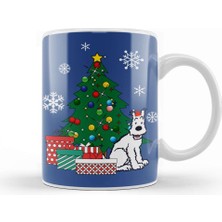Baskı Dükkanı Snowy Around The Christmas Tree Tintin Kupa Bardak Porselen