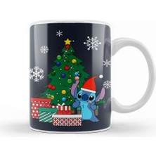 Baskı Dükkanı Stitch Christmas Tree Lilo And Stitch Kupa Bardak Porselen