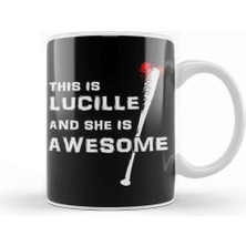 Baskı Dükkanı This Is Lucille And She Is Awesome Walking Dead Kupa Bardak Porselen