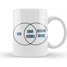 Baskı Dükkanı Ben Sana Değmez Serdar Ortaç Komik Kupa Bardak Porselen