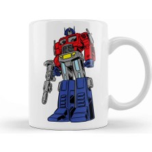 Baskı Dükkanı Optimus Prime Cartoon Transformers Kupa Bardak Porselen