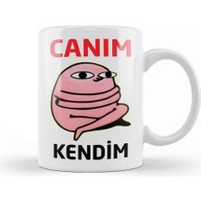 Baskı Dükkanı Canım Kendim Aşk Sevgi Komik Kupa Bardak Porselen