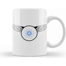 Baskı Dükkanı Gold Futuristic Cardano Cryptocurrency Coin Kupa Bardak Porselen