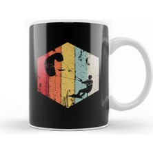 Baskı Dükkanı Kite Boarding Kiteboarder Retro Vintage Look Gift Kupa Bardak Porselen