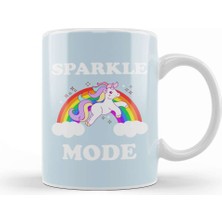 Baskı Dükkanı Unicorn Sparkle Mode Kupa Bardak Porselen