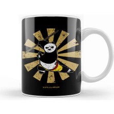 Baskı Dükkanı Kung Fu Panda Retro Japanese Kupa Bardak Porselen