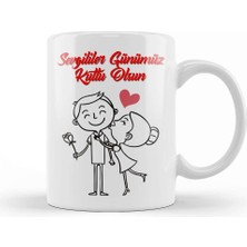 Baskı Dükkanı Sevgililer Günü Sevgiliye Hediye 0242 Kupa Bardak Porselen