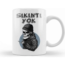 Baskı Dükkanı Sıkıntı Yok Komik Kupa Bardak Porselen