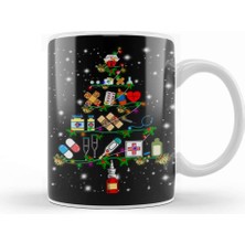 Baskı Dükkanı Yılbaşı Yeni Yıl Konseptli Merry Christmas 02 Kupa Bardak Porselen