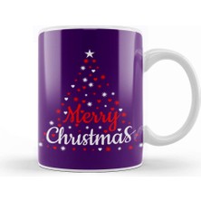 Baskı Dükkanı Yılbaşı Yeni Yıl Konseptli Merry Christmas 04 Kupa Bardak Porselen