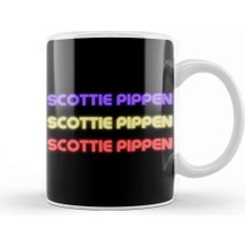 Baskı Dükkanı Scottie Pippen Basketball Gifts Vintage Retro Rainbow Quotes For Boys And Dad Kupa Bardak Porselen