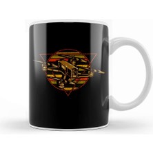 Baskı Dükkanı Retro Drone Pilot Quadcopter Flying Vintage Pilot Kupa Bardak Porselen